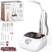 Beeperfect® Elektrische Nagelvijl Desktop Edition - Nagelfrees - Manicure en Pedicure set - 40.000RPM - Draadloos & Oplaadbaar - 11 Bitjes 3 Accessoires & 56 Schuurrolletjes - Rose Goud