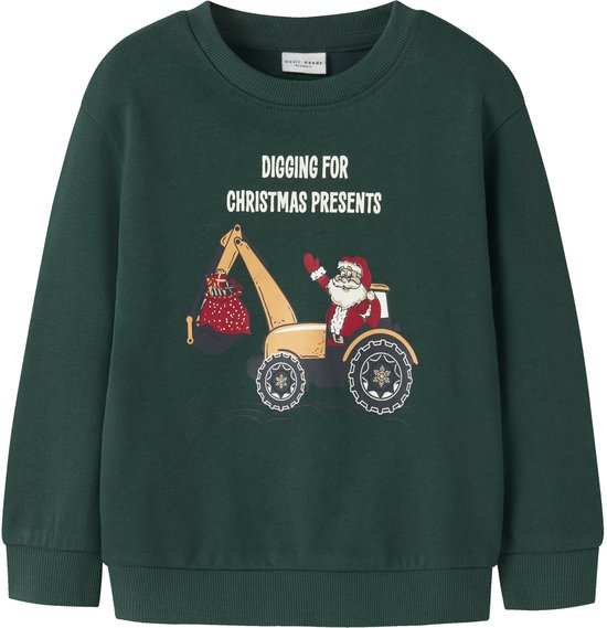 NAME IT - NMMVISMAS LS NREG SWEAT BRU - Jongens - Sweaters