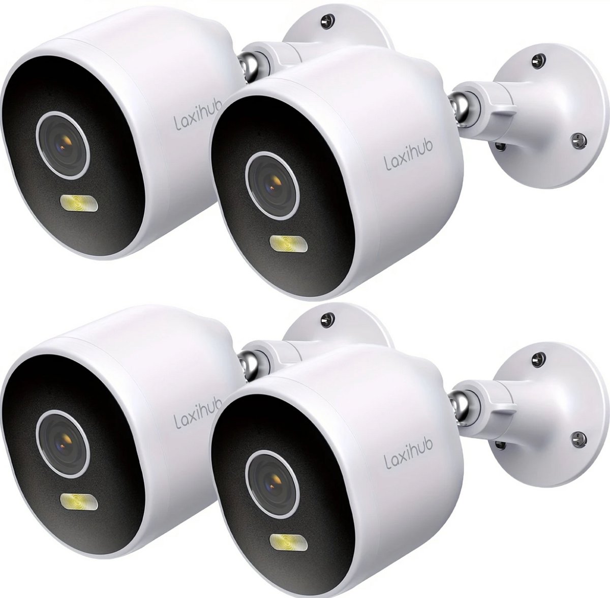 4-delige Draadloze WiFi Beveiligingscamera Set – Buiten – Full HD – Nachtzicht – AI Bewegingsdetectie – Tweewegs Audio – IP65 Waterdicht – CCTV Bewaking
