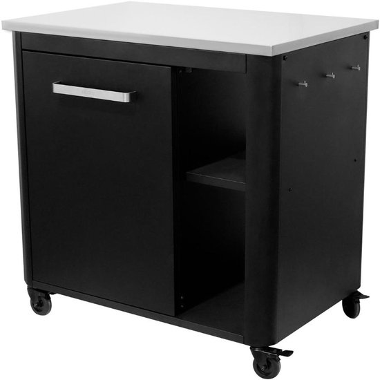 Cozze® Outdoor Kitchen - BBQ Station Buitenkeuken - RVS Werktafel - Met Kast & Opbergruimte - 90 cm van Cozze — afbeelding 4