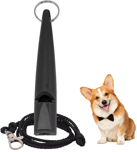 Trillerfluitje voor honden, hoge frequentie, geruisloos, 2 stuks hondenfluitje, hondenopvoeding hulpmiddelen, professioneel trainingsfluitje met gestandaardiseerde frequentie, hond bork controle fluitje met koord