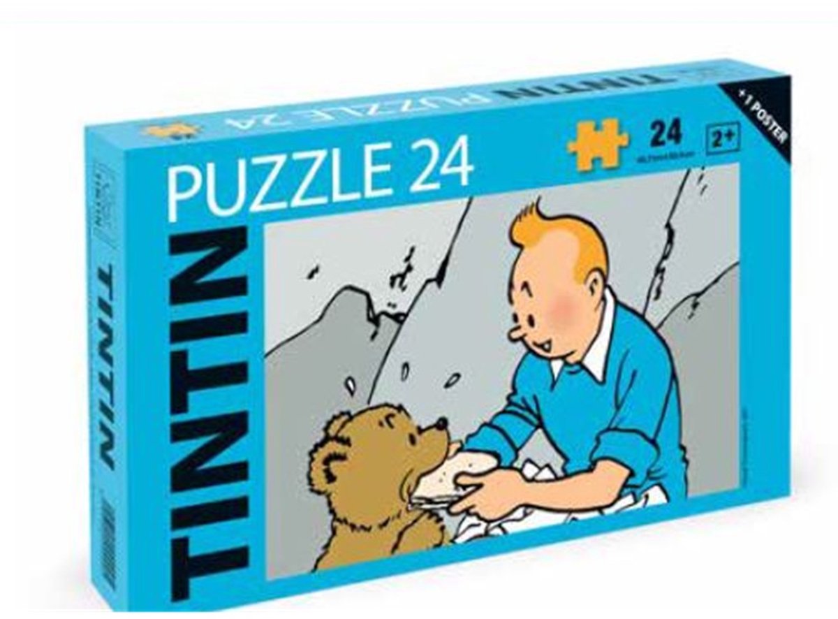 kuifje puzzel met de Teddybeer - 24 stukjes