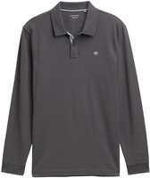 Tom Tailor - Piqué-poloshirt met lange mouwen - Maat XXXL - Dark Shadow