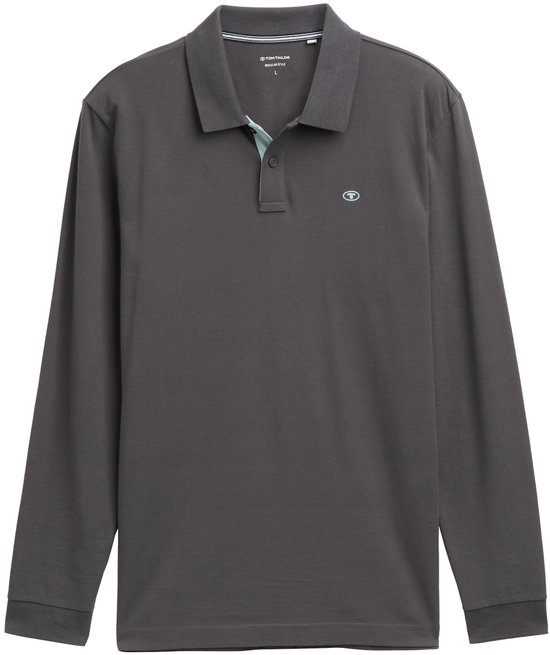 Tom Tailor Piqué poloshirt met lange mouwen