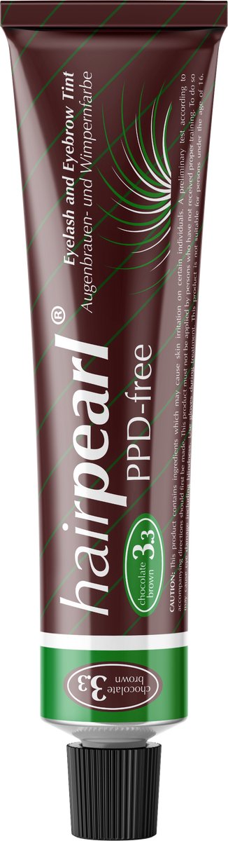Hairpearl - PPD vrij - wimper en wenkbrauw verf - Chocolate Brown