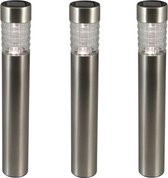 Luxform Tuinlamp Tacoma 6,2 X 50,4 Cm Rvs Zilver 3-pack