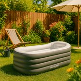 Hendy® Bad - Taupe - Opblaasbaar Bad - Ligbad - IJsbad - Zitbad Volwassenen - Badkuip - Opblaasbad - Opvouwbaar bad - Opblaas bad - ligbad