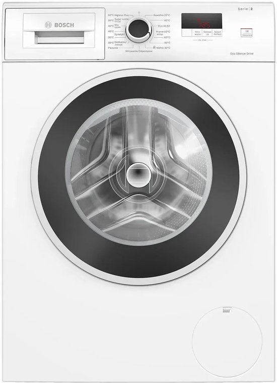 Bosch WGE03209PL - Wasmachine - Wit - Voorlader - 71 dB - A label - 8 kg vulgewicht - 1200 rpm - Poolstalig Display