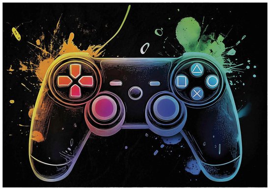 WALLARENA - Fotobehang - 350x250 cm - fotobehang voor jongens, gaming, tiener, graffiti