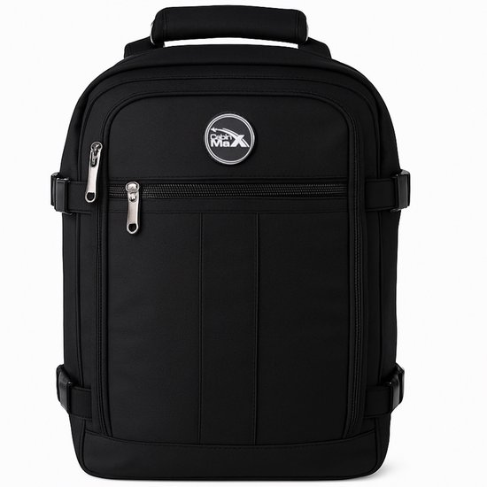 CabinMax Metz Reistas – Handbagage 24L Wizz Air – Rugzak Transavia – Schooltas - 40x30x20 cm – Compact Backpack – Lichtgewicht – Zwart