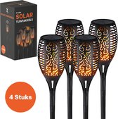 Torches Solar de jardin - 4 pièces - 51 cm - Éclairage solaire de jardin - Guirlandes Éclairage de Noël extérieures - Éclairage Solar de jardin - Lanternes de jardin - Éclairage de chemin - LED - Éclairage extérieur