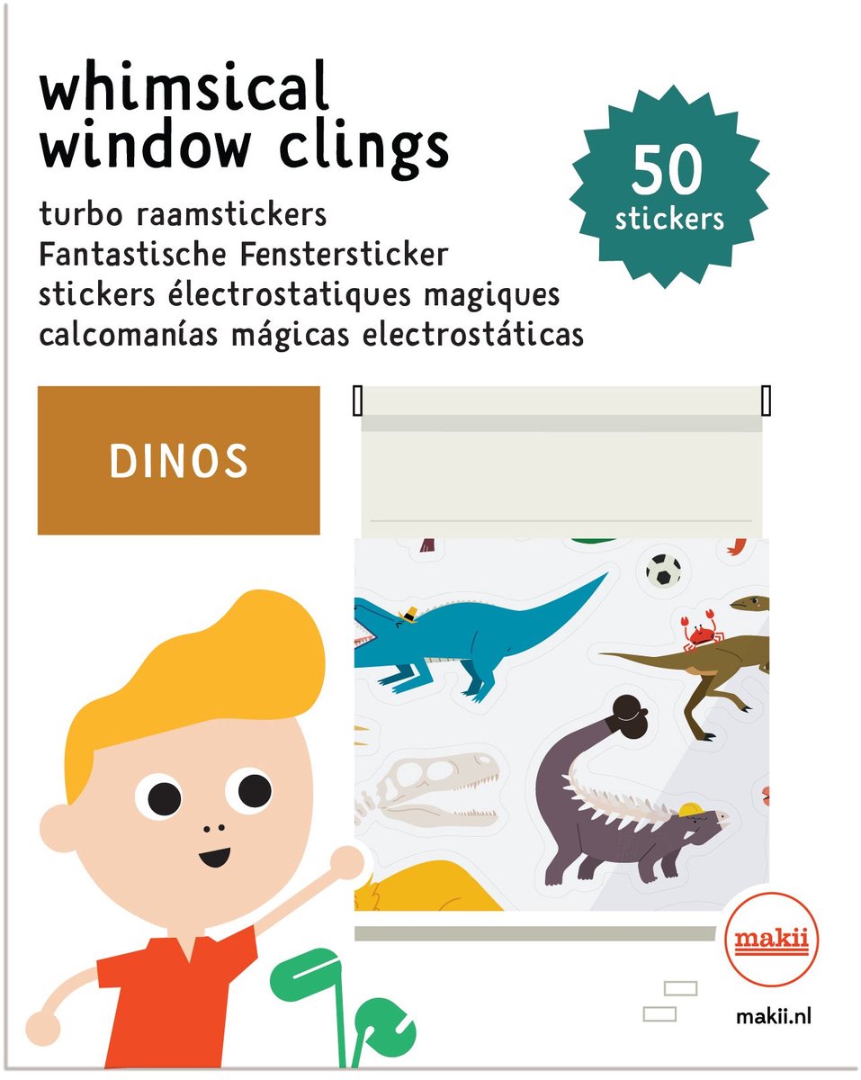 Makii - Turbo Raamstickers - Kleurplaten & stickers