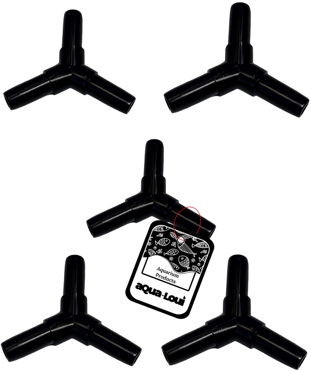 Aqua-Loui® - Luchtslang - Y-stuk - Aquarium - Universeel Y-stuk - Verdeelstuk - Geschikt voor slangmaat Ø 4/6 mm - 5 stuks