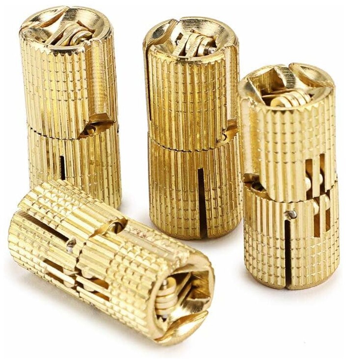 4 stuks 16 mm messing verborgen scharnieren - meubel verborgen scharnieren - 180 graden openingshoek
