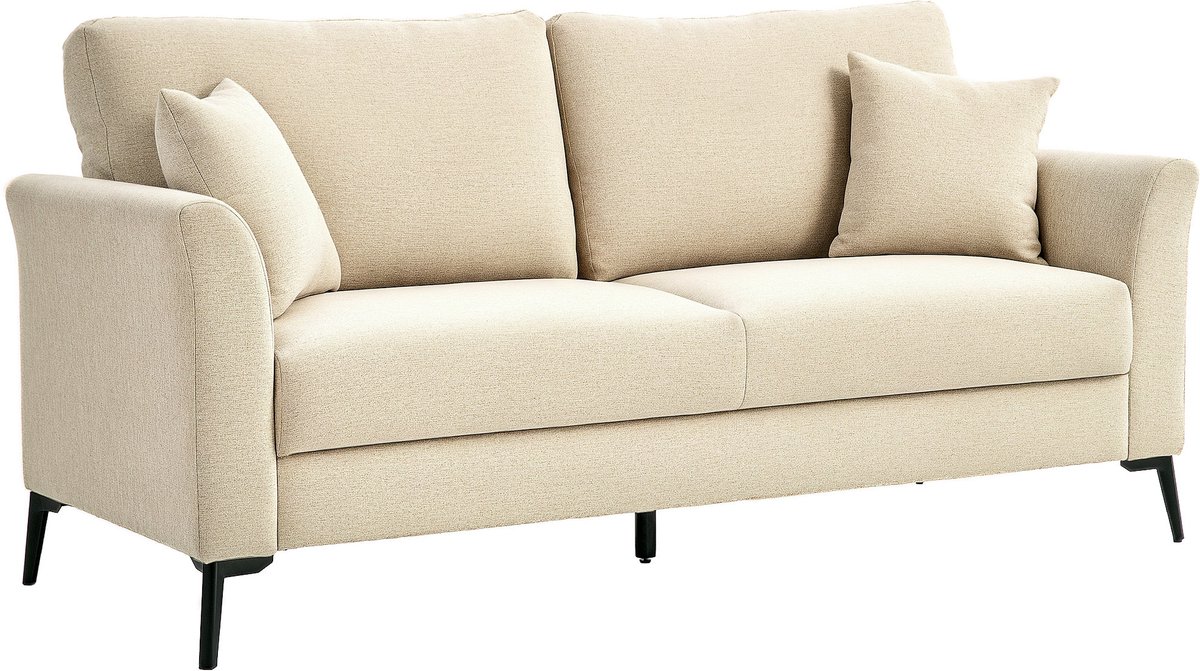 Homcom 2-zitsbank met afneembare kussenhoezen - Loveseat, sofa - Beige