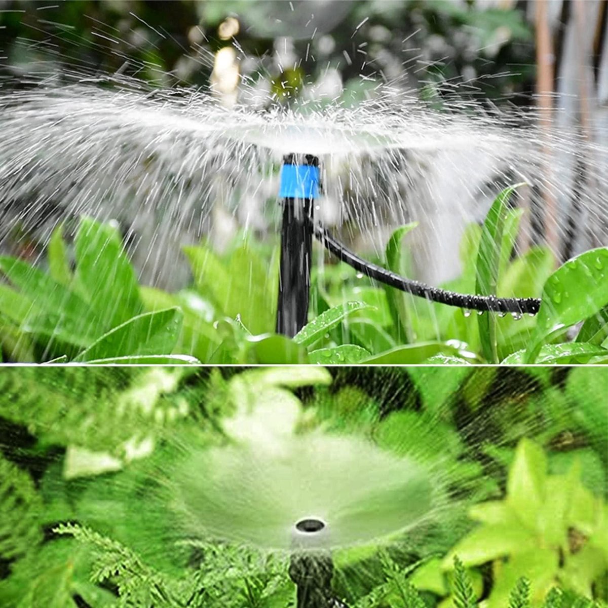 Allecto Premium - Druppelirrigatiespots 100 stuks | 4/7 mm Slangen | 360 graden Instelbaar |Tuinkassen en Bloemperken | Efficiënt water geven