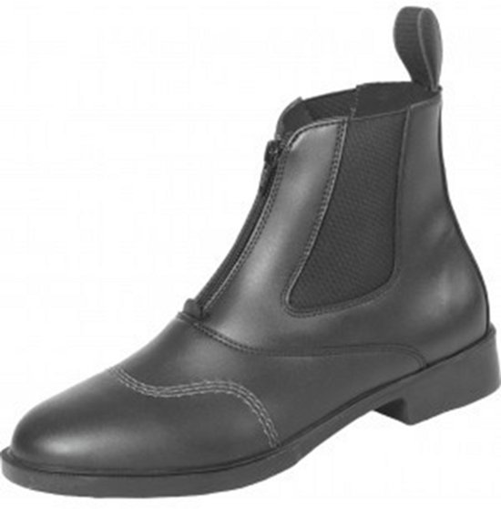 Jodphur - Avignon - bottes d'équitation - chaussures d'écurie - synthétique - noir - fermeture éclair - pointure 37