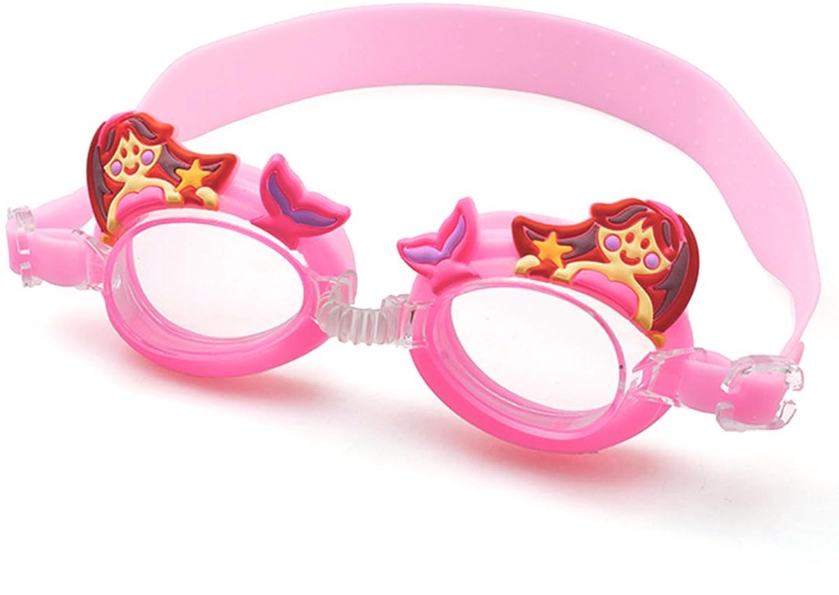Ibenzoa® Kindvriendelijke Zwembril met Anti-UV en Lekvrije Eigenschappen voor Jongens en Meisjes, Roze Design