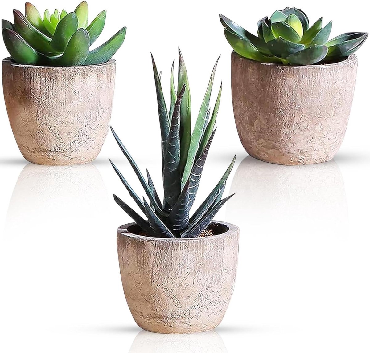 By Shayne ByShane - Kunstplanten set van 3 stuks met moderne decoratie voor balkon, kantoor en badkamer