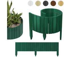 be4nature Rolborder steekhek 100 x 30 cm Donkergroen van geïmpregneerd grenen – Decoratieve palissade voor borders en erfafscheiding