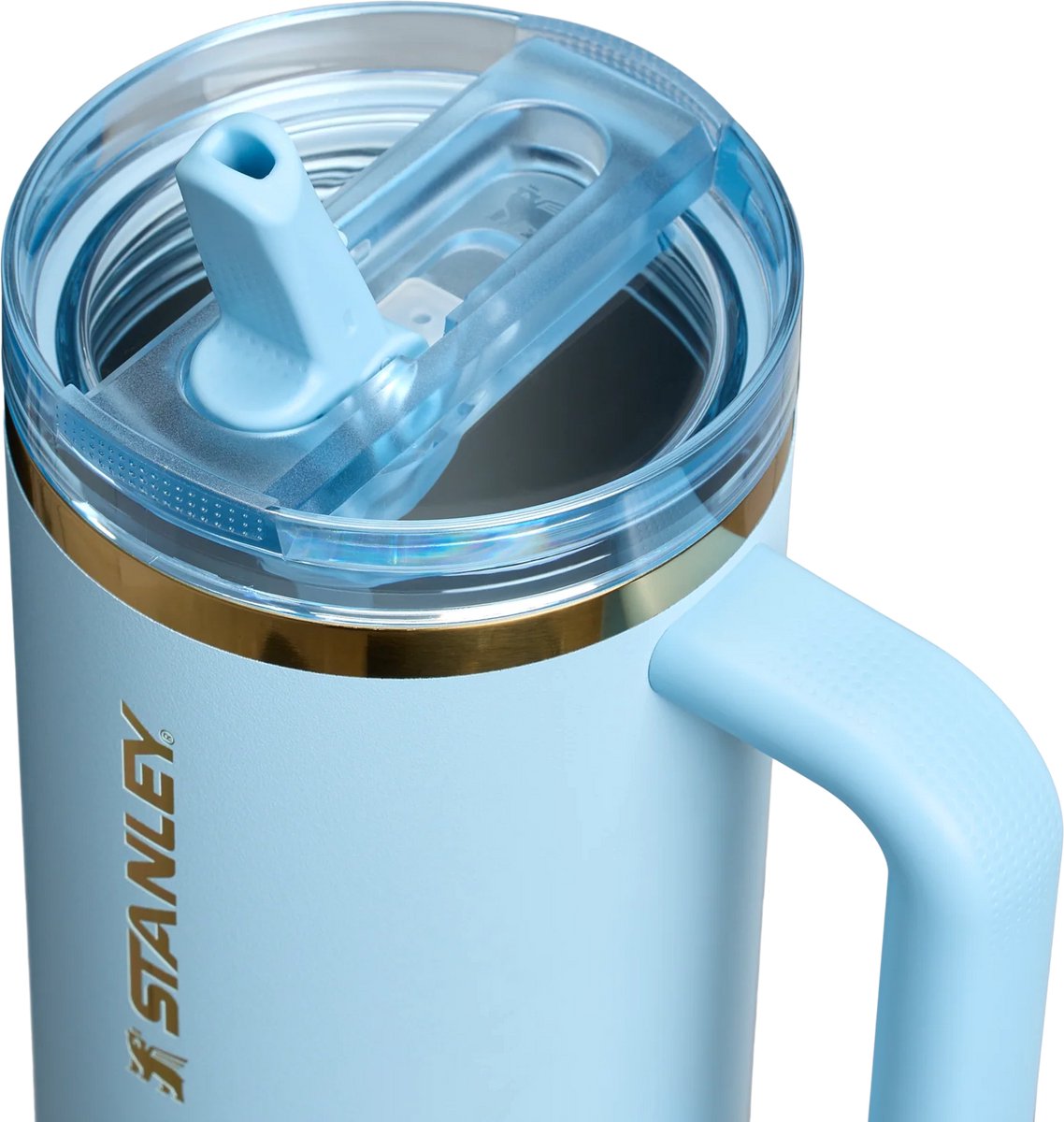 Stanley Quencher ProTour Flip Straw Tumbler - Messi Blue Striker - Lichtblauw - Goud - 1.2L - RVS - Stanley Cup met Rietje en Handvat - Thermosbeker - Thermosfles - Beker - Drinkbeker - Drinkfles - Fles - Koffiebeker To Go - Mug - Waterfles – foto 4