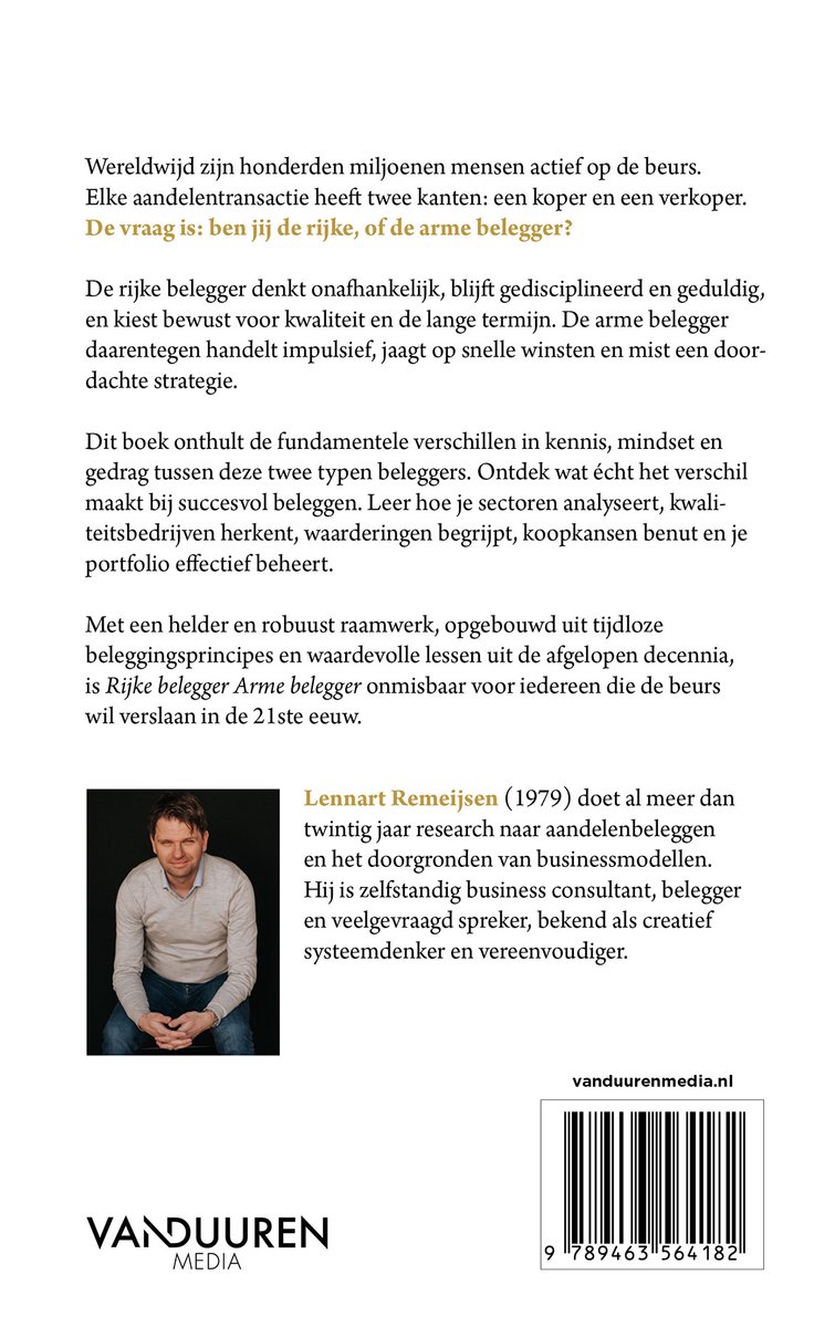 Rijke belegger arme belegger - back cover