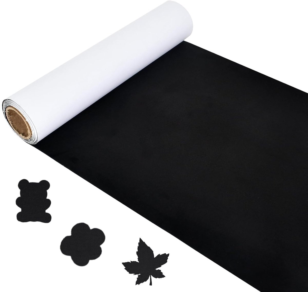 folimac Microvezelstof, folie, zelfklevend, suède-look, autofolie, interieur, stretch, rekbare stof, velours (zwart structuur, 300 cm x 142 cm