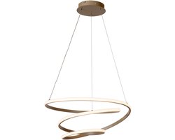Lucide ESPIRAL - Hanglamp - LED Dimbaar - CCT - 1x40W 2700K/4000K - Taupe - Essential
