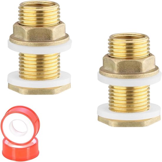 Water‑T‑stukslangadapter met waterdichte klep - 1/2″ naar 1/4