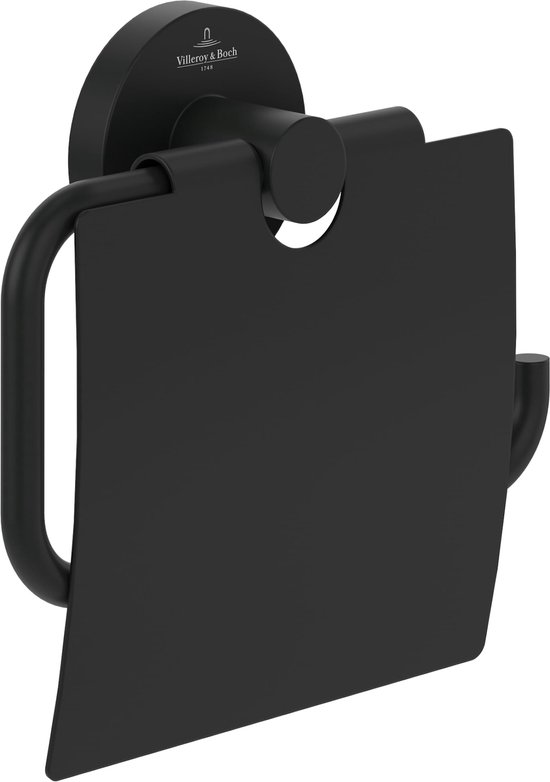 Villeroy & Boch Elements Tender Toiletpapierhouder zonder deksel, wc-rolhouder voor wandmontage, wc-rolhouder van zink, wc-papierhouder rond, geborsteld goud