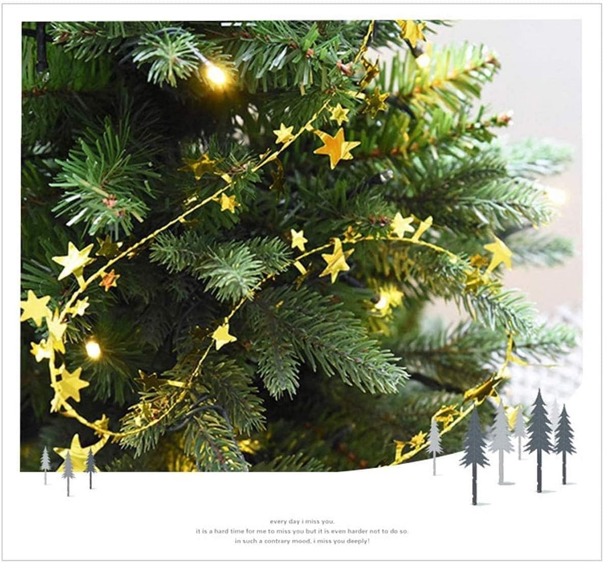 Folie-sterslinger - 7,5 meter folie - ster - lametta - glitter - sterdraad - voor feest - Kerstmis - carnaval - feestdecoratie (goud) – foto 6
