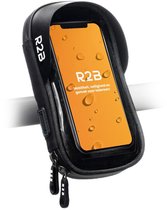 R2B Telefoonhouder Fiets Waterdicht - Ook voor Scooter & Motor - Gsm Houder Fiets - Fietshouder - Fiets Telefoonhouder - Smartphone Houder Fiets - Fiets Accessoires - Zwart - Phone Holder Bike