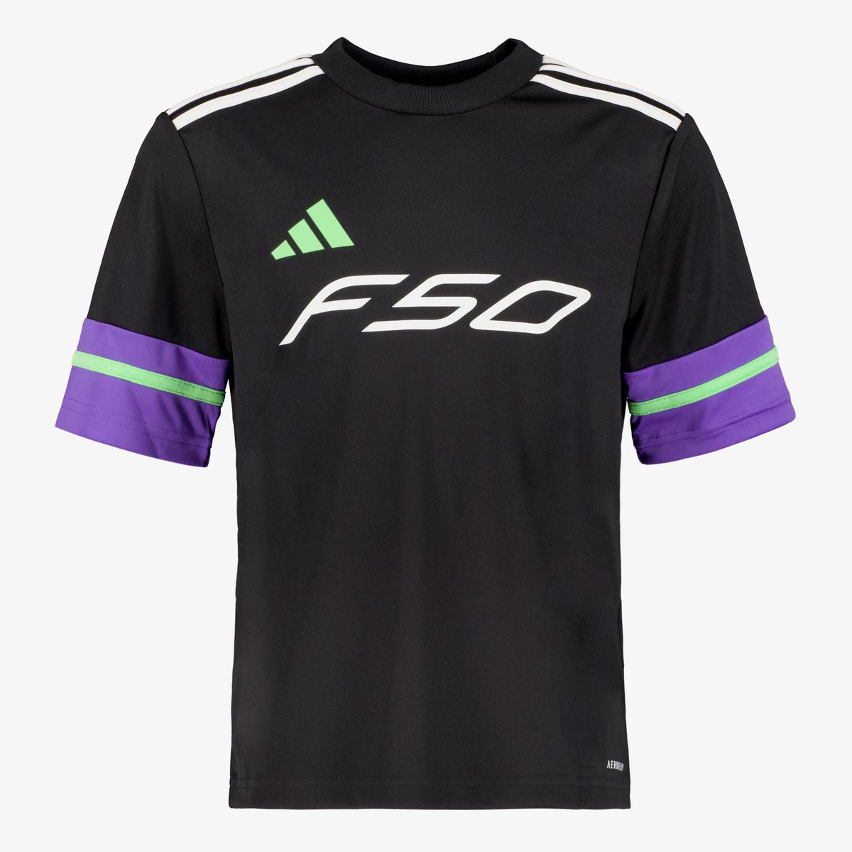 Adidas F50 JSY Y kinder voetbal T-shirt zwart paars - Maat 128/134