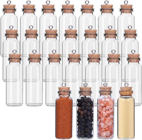 Tebery Set van 30 mini zeshoekige glazen potten met gouden deksels en etiketten, honingpotjes voor specerijen, geschenken, bruiloftsfeesten, doe-het-zelf en meer, 45 ml