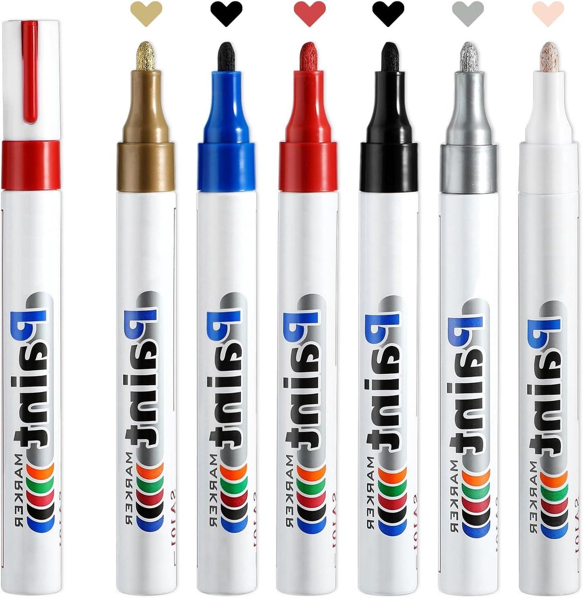 ByShane - Acrylstiften Set van 6 kleuren voor kunstprojecten op verschillende ondergronden