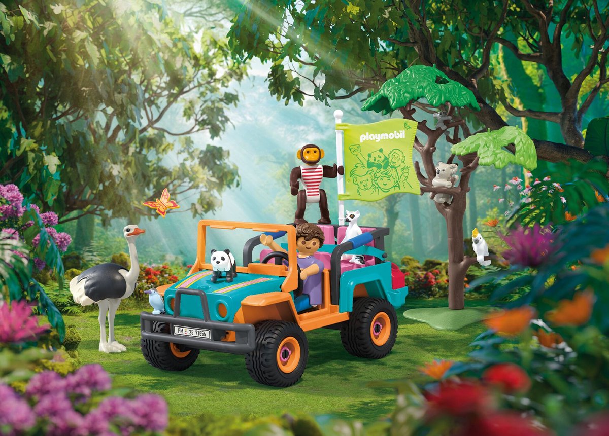 PLAYMOBIL | Animals & Friends | Colourful Off-Road Vehicle | Speelgoed vanaf 4 jaar | Cadeau voor kinderen | Stimuleert creativiteit & avontuurlijke geest | Met figuren, Voertuig & Accessoires | 71854 – foto 7