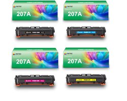 INKFIND 207A (W2210A/W2211A/W2212A/W2213A) tonercartridge multipack van 4 stuks (Zwart+Cyaan+Magenta+Geel) compatibel met HP 207A… - 4-pack BK/C/M/Y