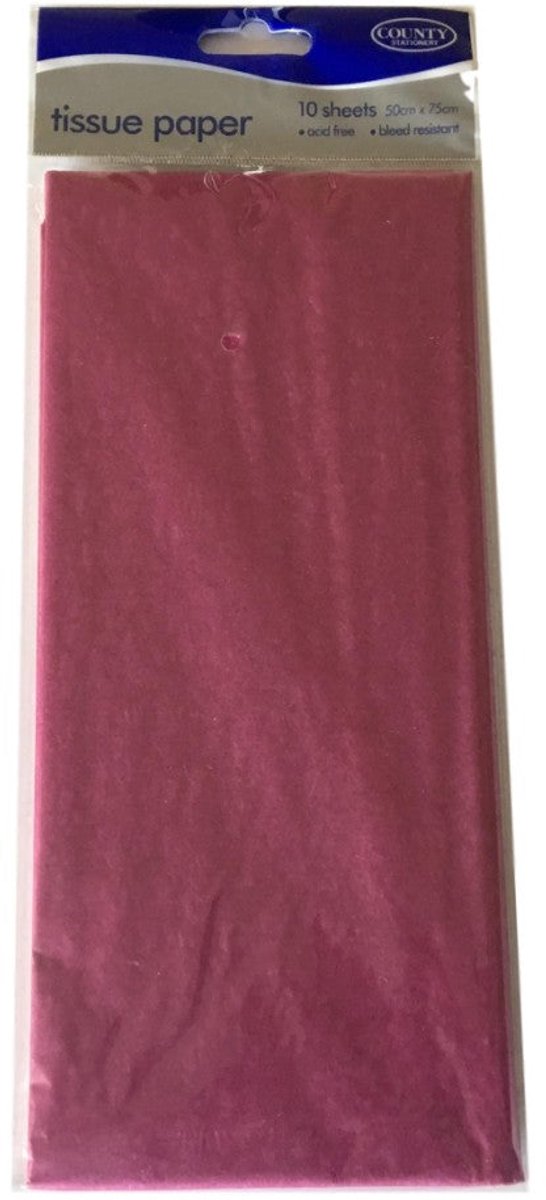 Vloeipapier - Tissue paper - wijn rood - 10 vel - 50x75cm - Feestjecreatief