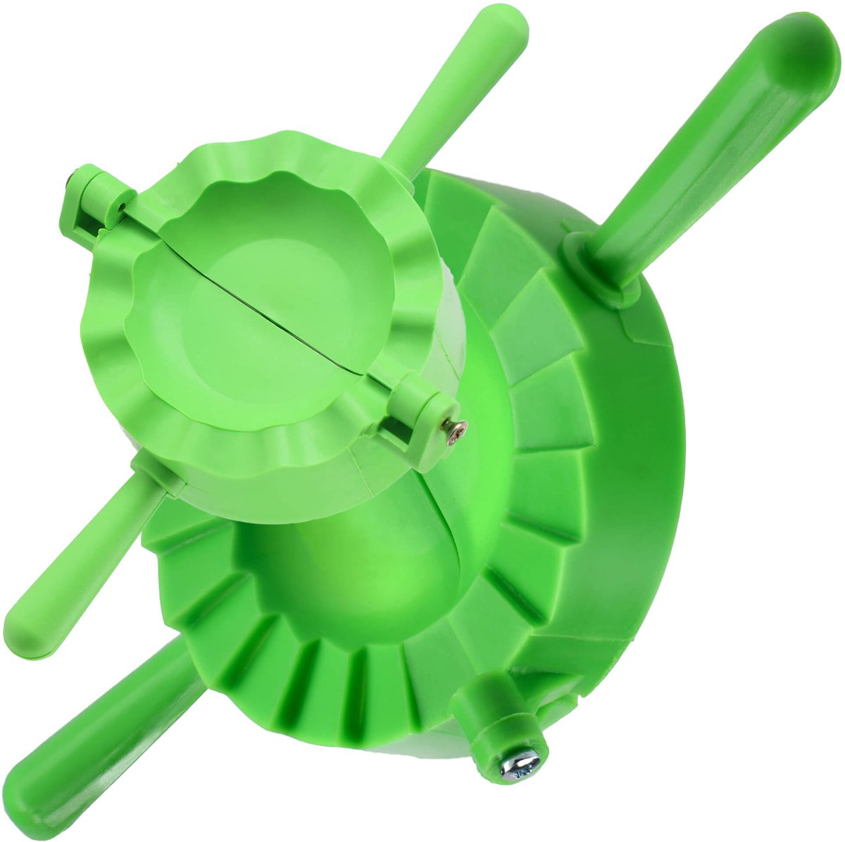 KADAX Deegzakvorm, rood/groene vormen voor deegzakken en ravioli, pierogi-maker, knoedeluitstekers, handmatige deegpers, dumplingmaker machine (groen/1 stuk)