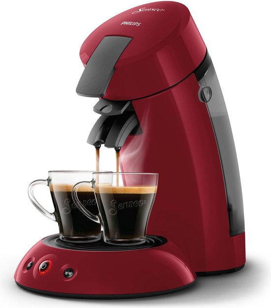 Foto: Philips hd6553 81 senseo original koffiepadmachine aroma booster crema pus 1 of 2 kopjes rood