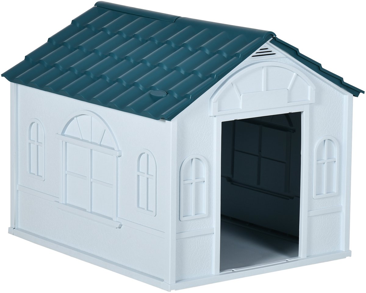 PawHut-Hondenhok-65x75.7x63cm-PP-Blauw