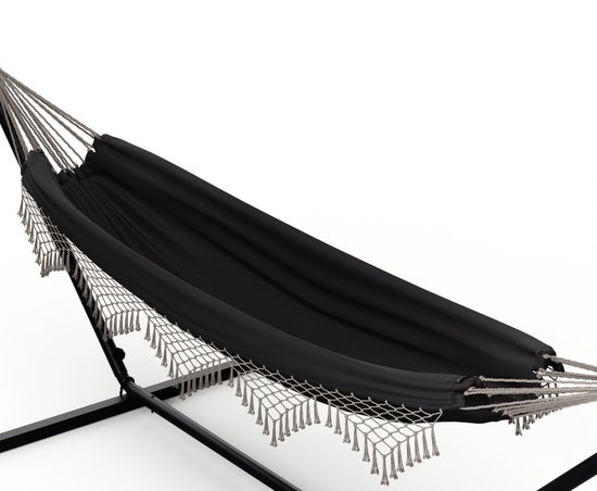 Blumfeldt Swaystation Boho Hamac - 400 X 116 cm - Résistant aux intempéries - Gris Foncé