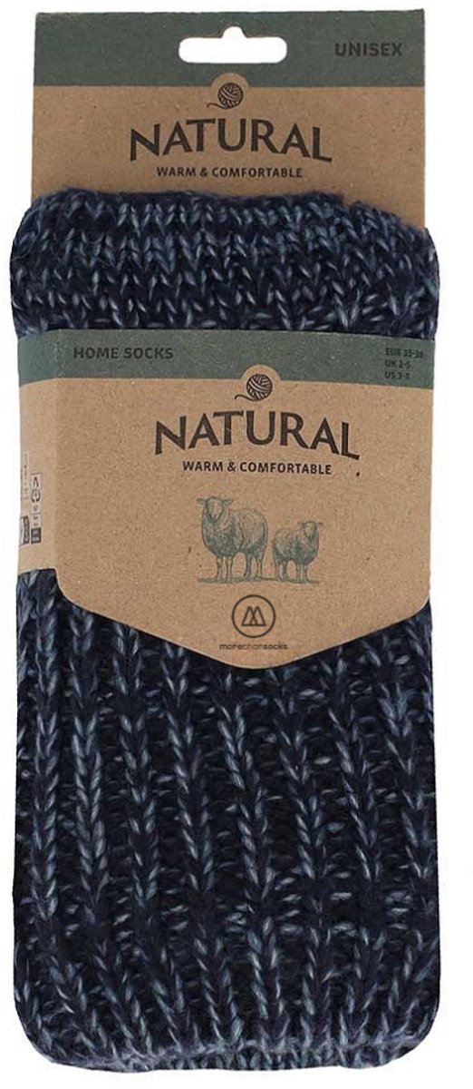 Morethansocks - Wollen huissokken - Unisex - Maat 35 t/m 46 - Antislip - Huissokken heren - Huissokken dames - Slofsokken - huissokken met antislip — cadeau in Mode & Accessoires - foto 3
