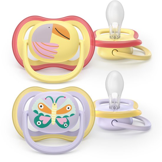 Philips Avent Ultra Air - Ademend en lichtgewicht fopspeen (0-6 mnd) - 2 stuks - SCF087/04 van Philips — afbeelding 2
