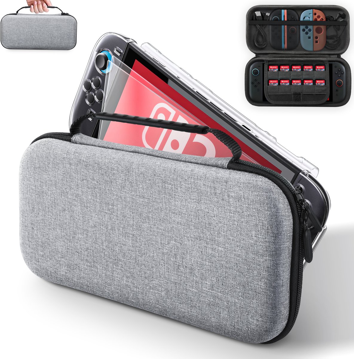 IBETTERTEC Switch 2 Beschermhoes - Compatibel met Nintendo Switch 2 Accessoires (2025)"Complete set met:1× Draagtas,2× Schermprotectors,1× Joy-Con hoesjes,1× PC-rugschild voor Switch 2