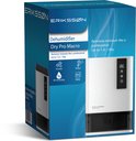 Erikssøn Dry Pro Macro luchtonvochtiger met een productdoos. Doos toont "Verwijdert vocht als een professional".