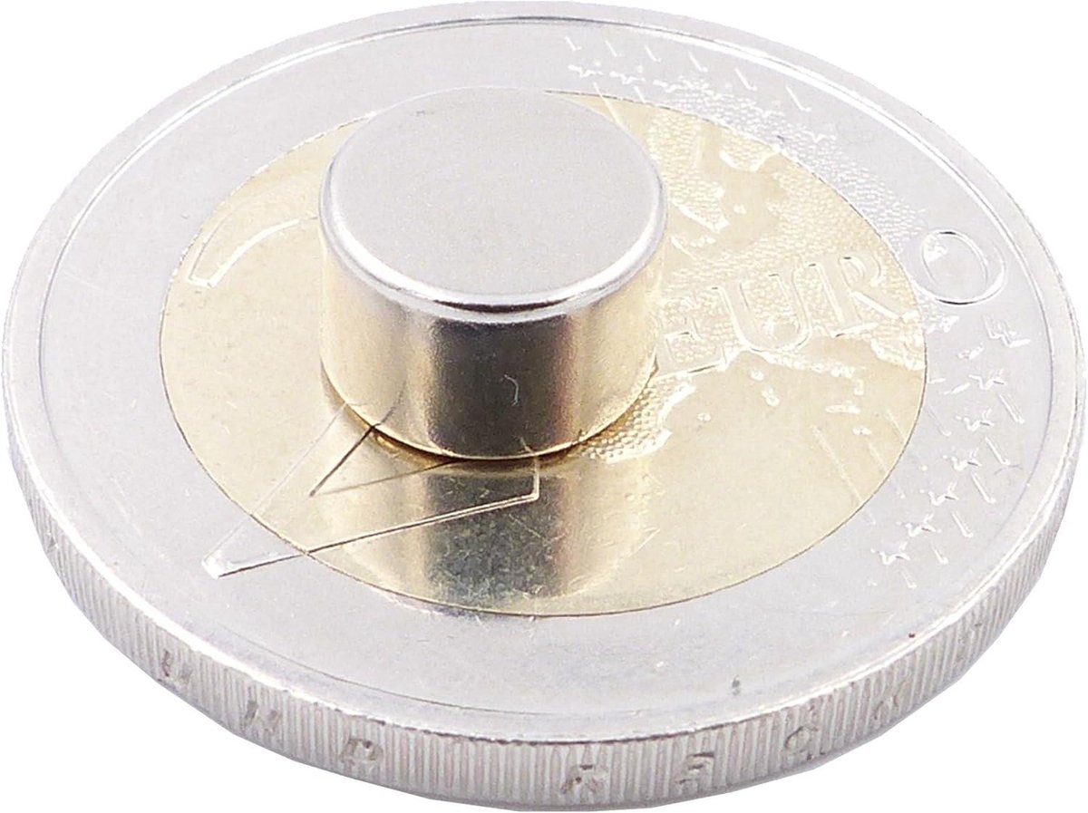 Magneethaakjes neodymium zilver 4st 16mm zelfkl. schijf
