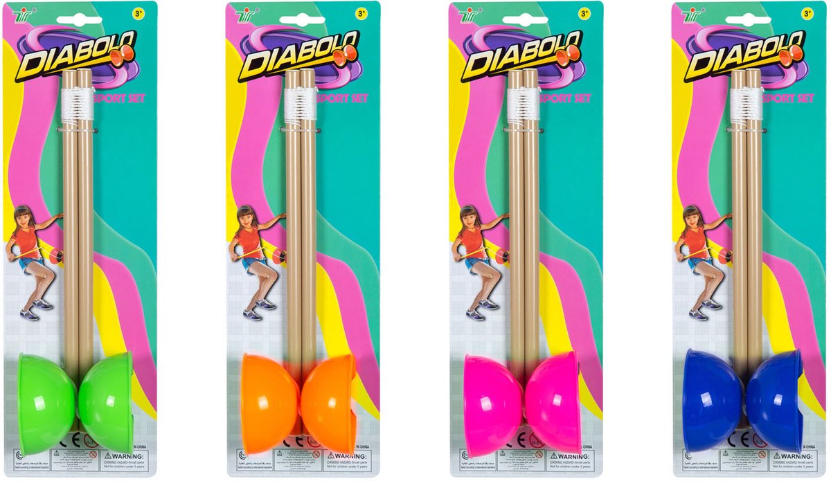 Gekleurde Diabolo met Stokken
