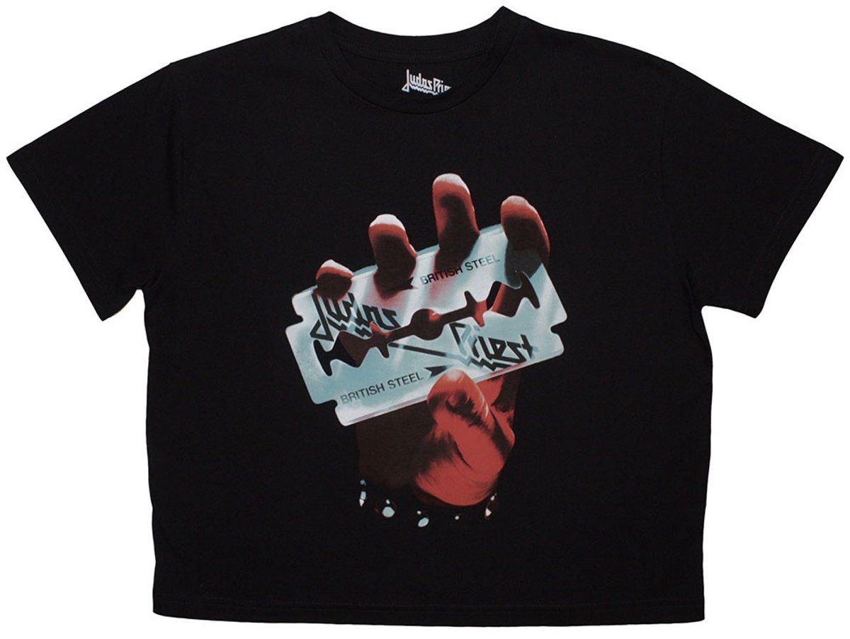 Judas Priest - British Steel Crop top - S - Zwart