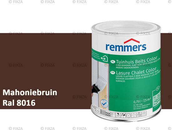 Remmers Tuinhuis Beits Color RAL 8016 Mahoniebruin 0 75 Liter Bol remmers-tuinhuis-beits-color-ral-8016-mahoniebruin-0-75-liter-bol